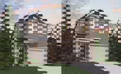 A house with a garage.