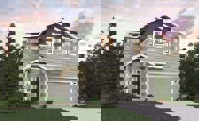 A house with a garage.