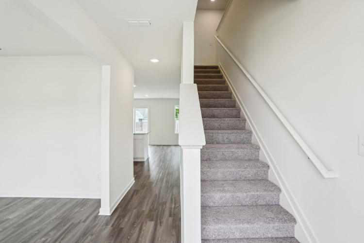 A staircase in a house.