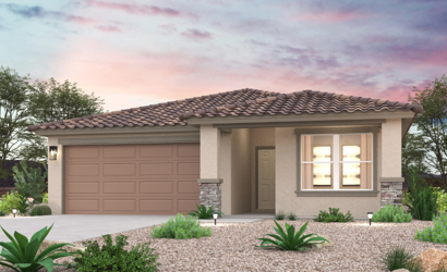 A house with a garage.