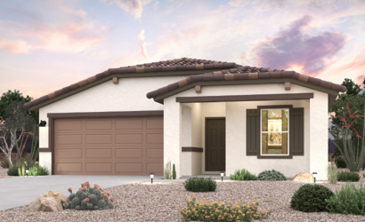 A house with a garage.