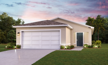 A house with a garage.