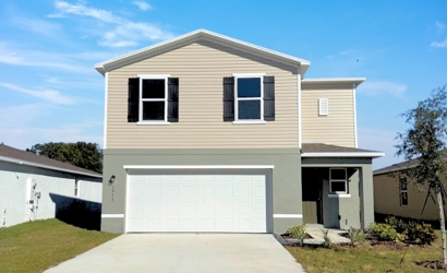 A house with a garage.
