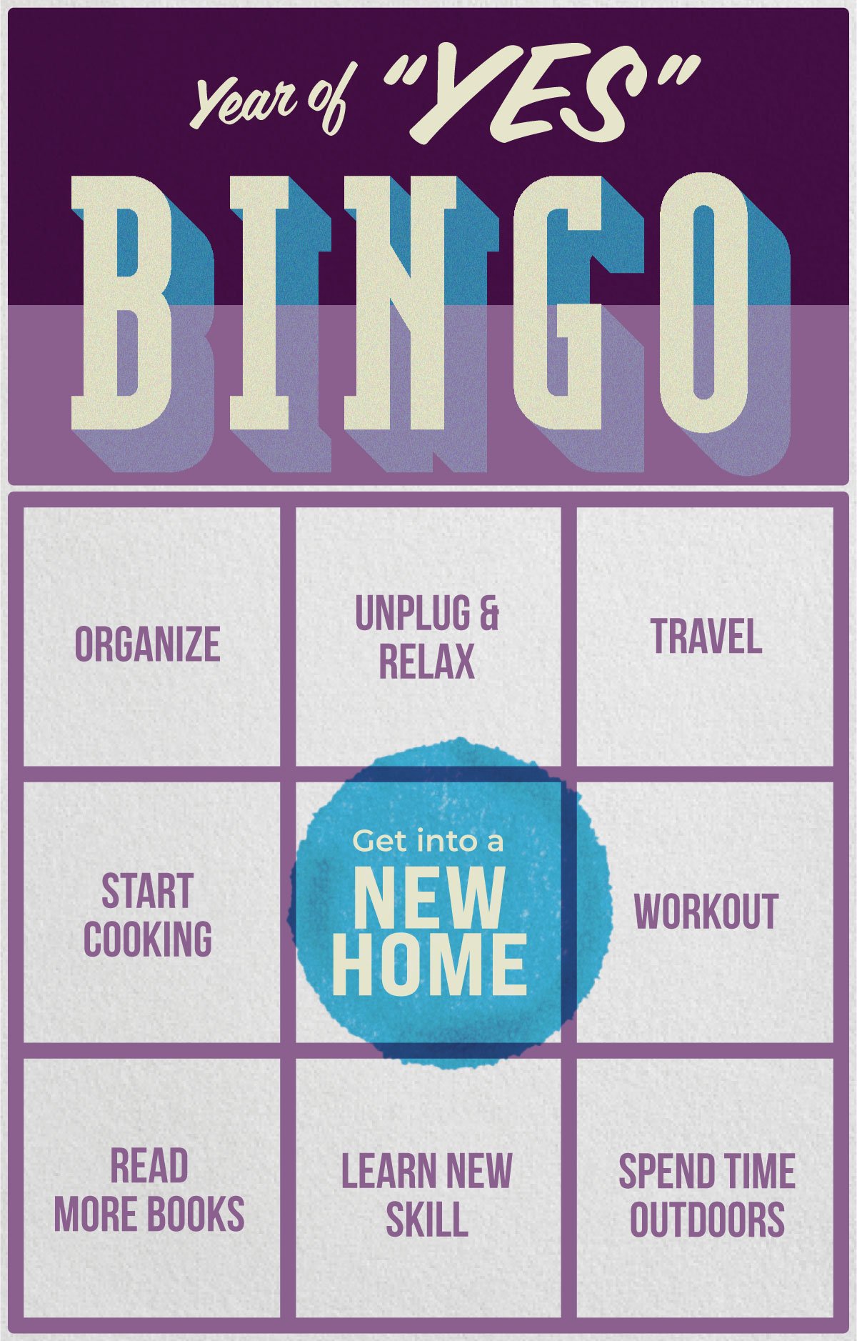 Year of "Yes" 2026 Bingo Card