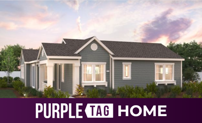 A house with a large front yard.